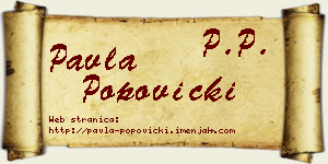 Pavla Popovicki vizit kartica